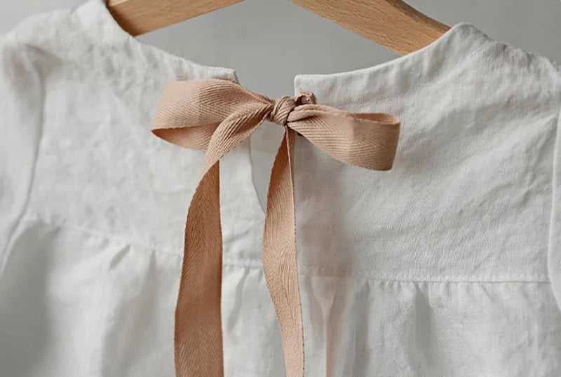 Chic Back Bow Tie Linen Shirt Girls 2026 New Solid Color Casual Loose Baby Kids Long-Sleeved Blouse Autumn Clothes The jack market .AU The jack market .AU Mum & Kids: Essential Products for Every Family $ 45 14:350853#White;200000463:200169197#110cm;200007763:201336100