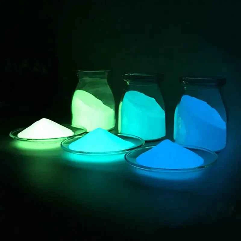BrightGlow Ultrafine Fluorescent Phosphor Powder - Luminous Glow in the Dark Pigment for Vibrant Coatings