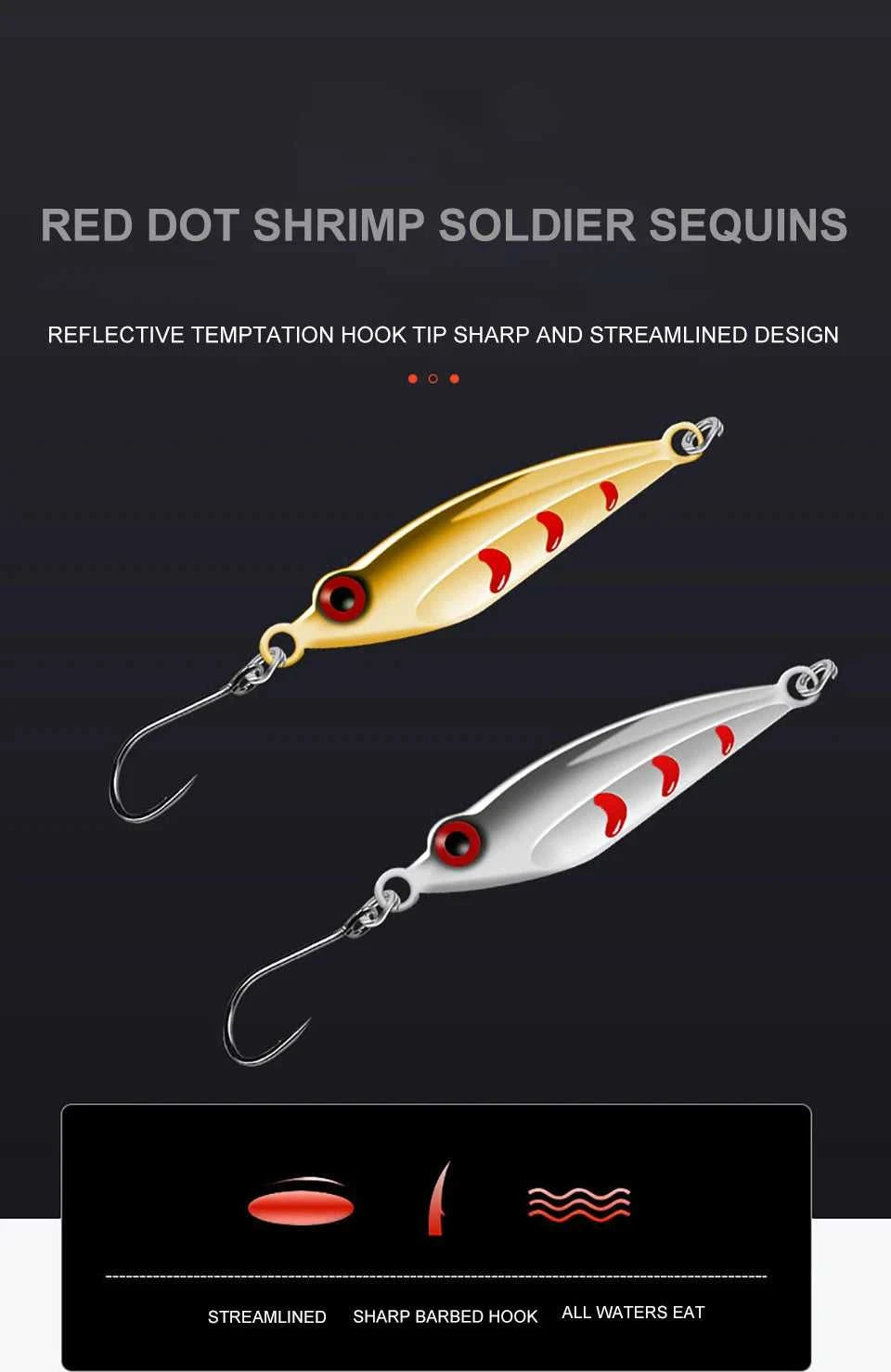 WALK FISH 3g 5g Metal Spoon Sequins Fishing Lure Winter Ice Jigging Crankbait Sinking Artifical Bait With Single Hook For Bass The jack market .AU The jack market .AU Fishing Gear $ 27 14:29#Gold;5:200000530#5g
