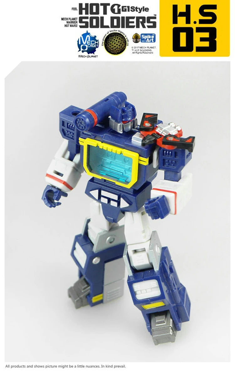 Mini Soundwave With Laserbeak Transformation MFT HS-03 HS03 Hot Soldiers G1 Pocket War Deformation Action Figure Robot Toy Gifts