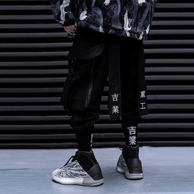 11 BYBB'S DARK Hip Hop Cargo Pants Men Embroidery Joggers Trousers Elastic Waist Rock Ribbon Streetwear Pant Male Black The jack market .AU The jack market .AU Men Fashion $ 88 14:193#black;5:361385
