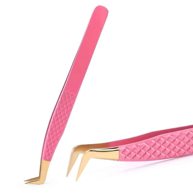 New 1Pc Eyelash Tweezers Anti-static Non-magnetic Professional Pincet 3D Eyelash Extension Tweezer 100% Closure Makeup Tool
