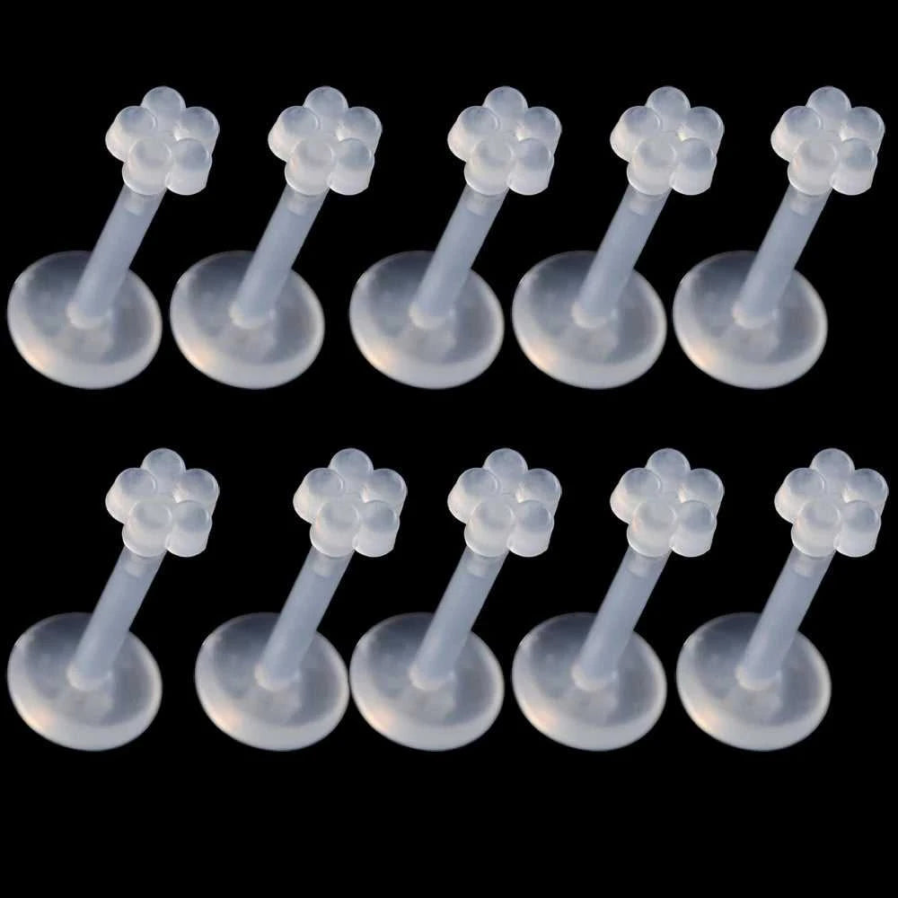10pcs Bio Flexible PTFE Push-in Pin Labret Retainer Bead Flesh Color Earring Lip Ring Stud Fashion Body Piercing Jewelry The jack market .AU The jack market .AU Jewellery & Chains $ 47 200000783:175#1.2x8x3mm;200001033:200003763#Clear-Cone;200007763:201336100