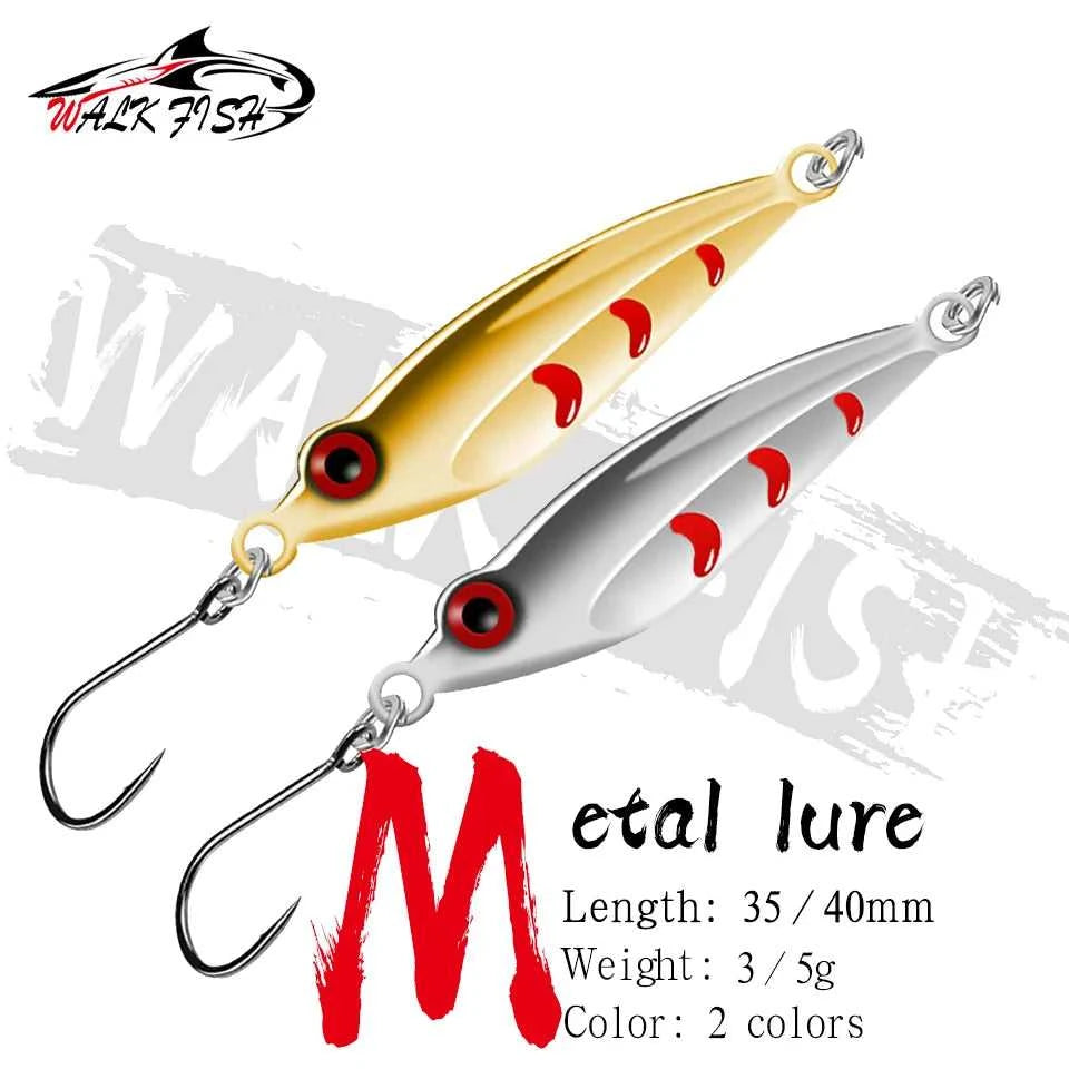 WALK FISH 3g 5g Metal Spoon Sequins Fishing Lure Winter Ice Jigging Crankbait Sinking Artifical Bait With Single Hook For Bass The jack market .AU The jack market .AU Fishing Gear $ 27 14:29#Gold;5:200000530#5g