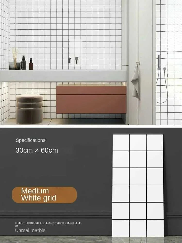 Imitation ceramic tile wall sticker wallpaper self-adhesive bathroom marble sticker self-adhesive background wall wallpaper The jack market .AU The jack market .AU Home $ 113 14:365458#White brick pattern;5:871#30X60CM 20PCS