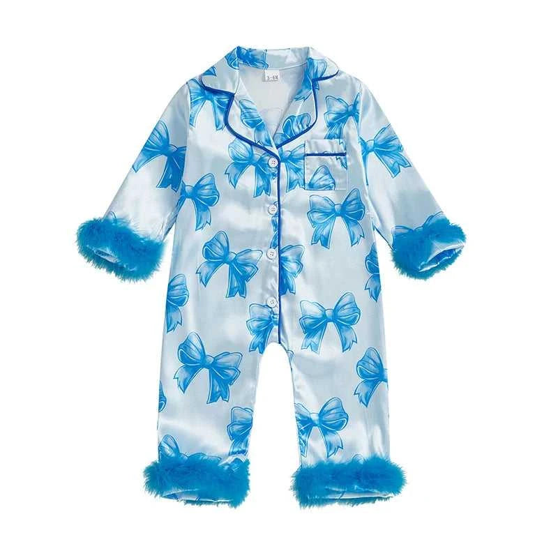Baby Girls Pajamas Long Sleeve Bow Print Furry Patchwork Button Closure Jumpsuit Sleepwear Loungewear The jack market .AU The jack market .AU Mum & Kids: Essential Products for Every Family $ 36 14:173;200000463:200661897#12-18M