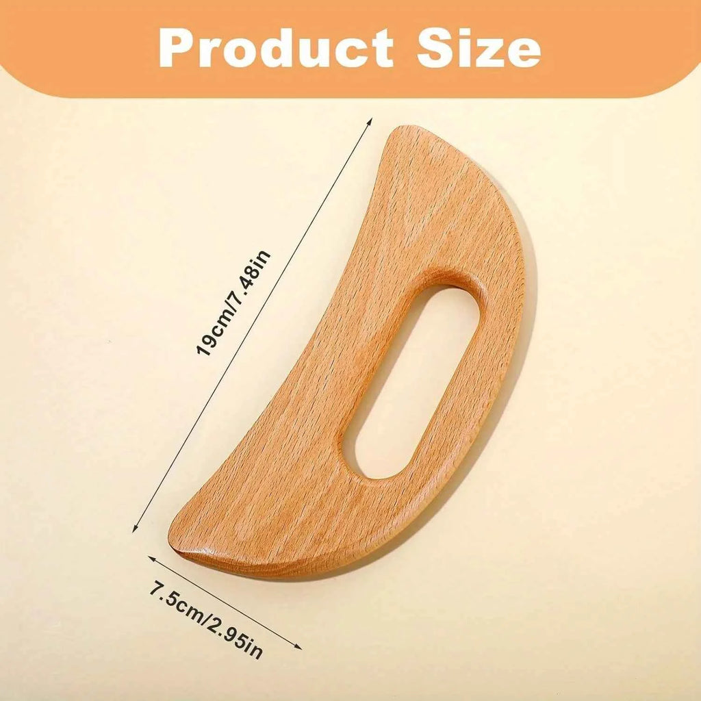 2PCS Lymphatic Drainage Massager Wooden Gua Sha Tool for Body Massage Scraper for Anti Cellulite Body Gua Sha Paddle