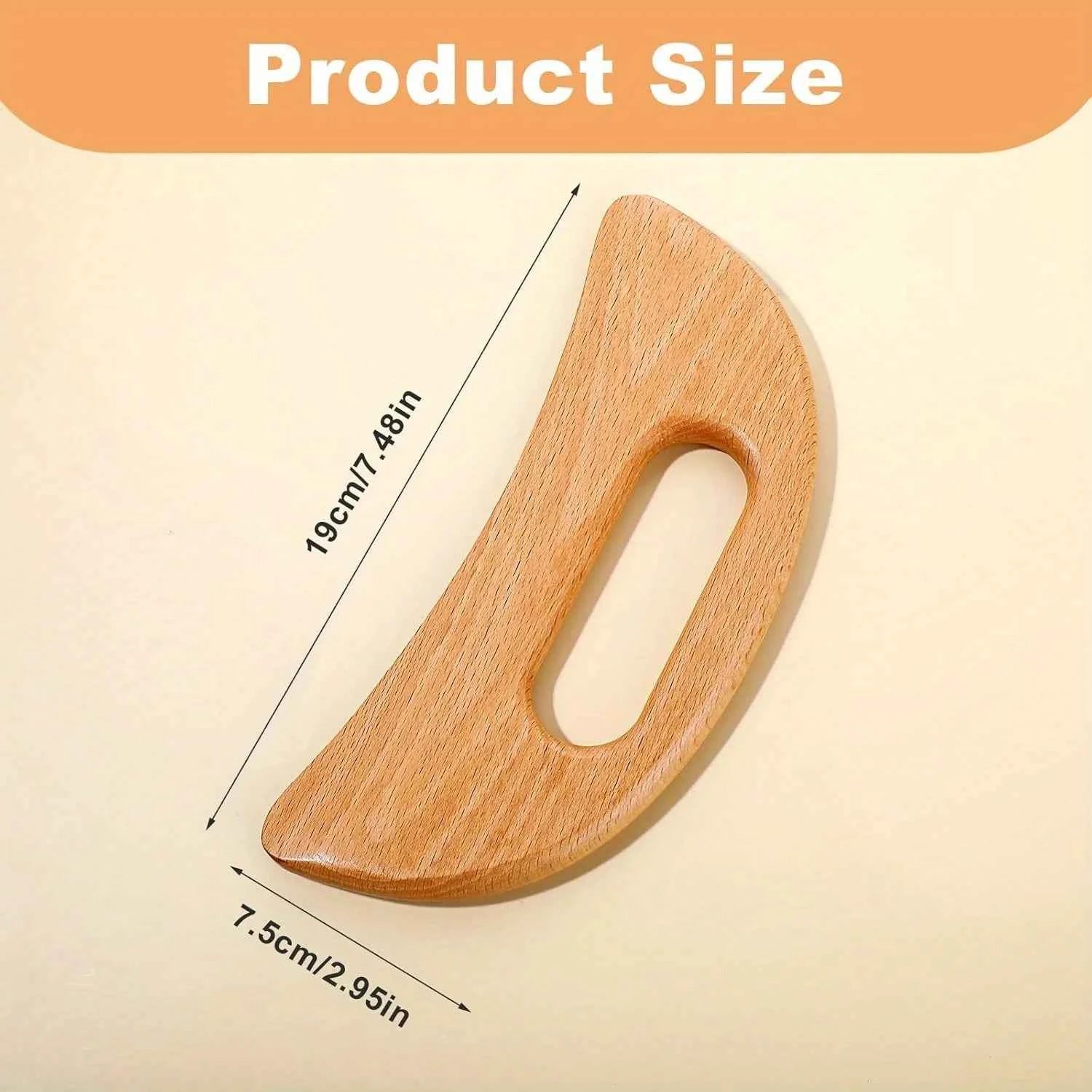 2PCS Lymphatic Drainage Massager Wooden Gua Sha Tool for Body Massage Scraper for Anti Cellulite Body Gua Sha Paddle