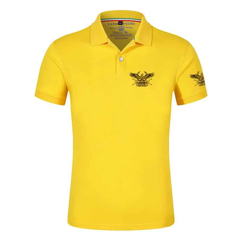 2024 New SPQR Roman Gladiator Imperial Golden Eagle Printed Summer Casual Polo Shirts Men Summer Short Sleeves T-shirts Tops
