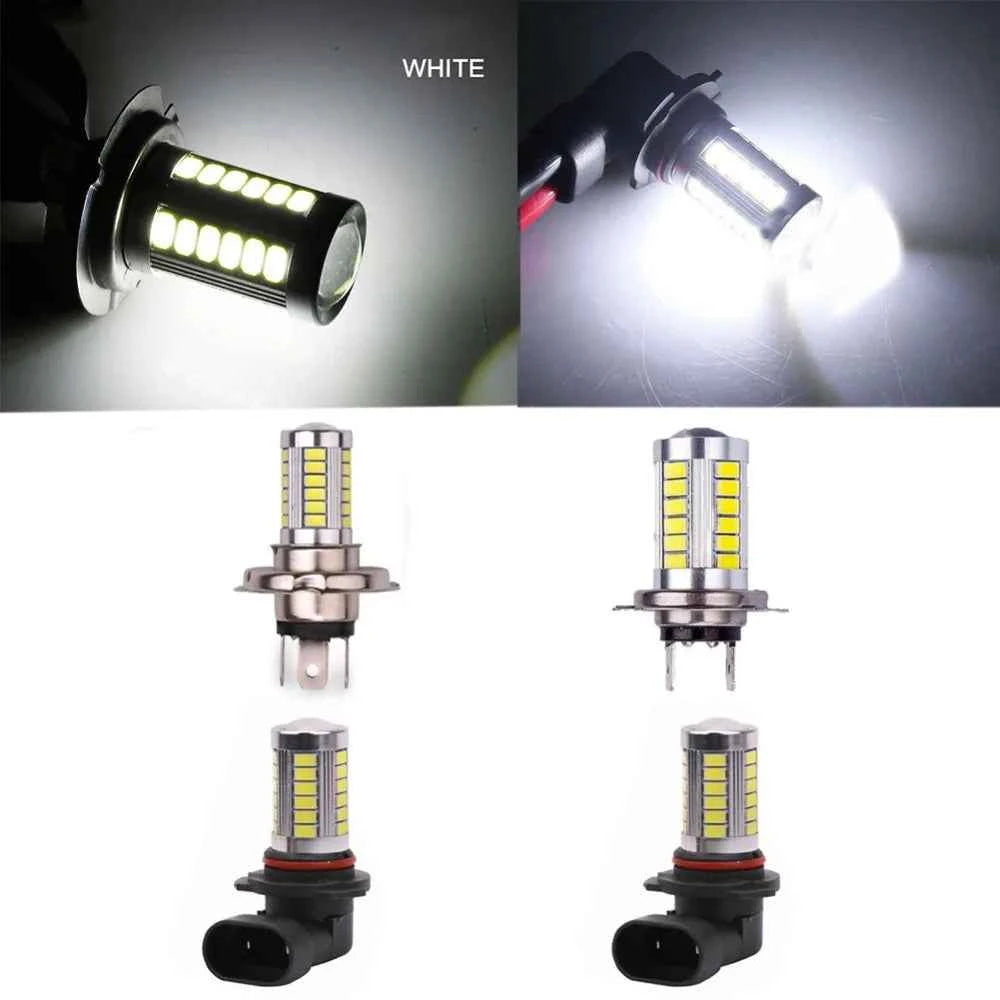 H4/H7/9005/9006 33SMD 800LM COB LED Low Consumption High Power Car Canbus Headlight Bulb Running Light White Motorcycle Fog Lamp