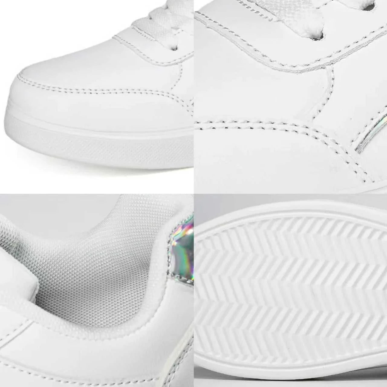 Hot Sell Women's Shoes Lightweight Casual Shoes Fashion Walking Shoes White Lace-up Sneakers Plus Size Platform Vulcanized Shoe The jack market .AU The jack market .AU Step Up Your Style: Trendy Shoes for Every Occasion! $ 73 14:193#White Silver;200000124:200000337