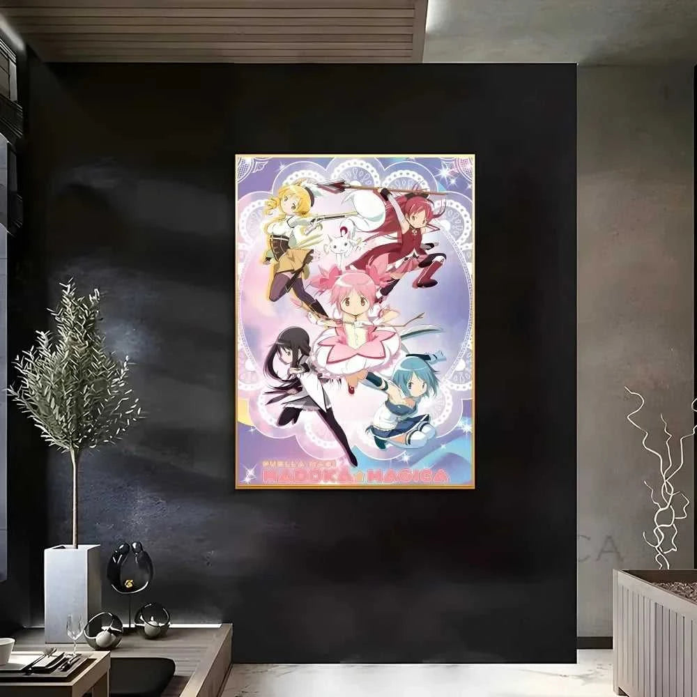 Puella Magi Madoka Magica Pink Girl Poster Sticky Wall Art Printing Waterproof Home Living Bed Room Bar Aesthetic Decor The jack market .AU The jack market .AU Home $ 27 14:29#z10;5:1105#40X50cmNoframe