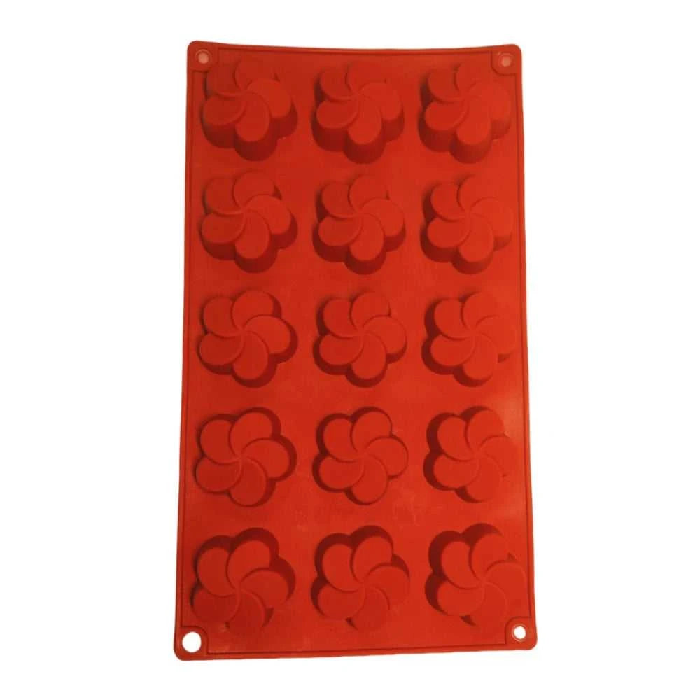 15 Hole Windmill Flower Shape Silicone Chocolate Mold DIY Ice Tray Multi-function Kitchen Baking Tools French Dessert Cake Mold The jack market .AU The jack market .AU Home $ 25 14:200004889#DGMJ040-5