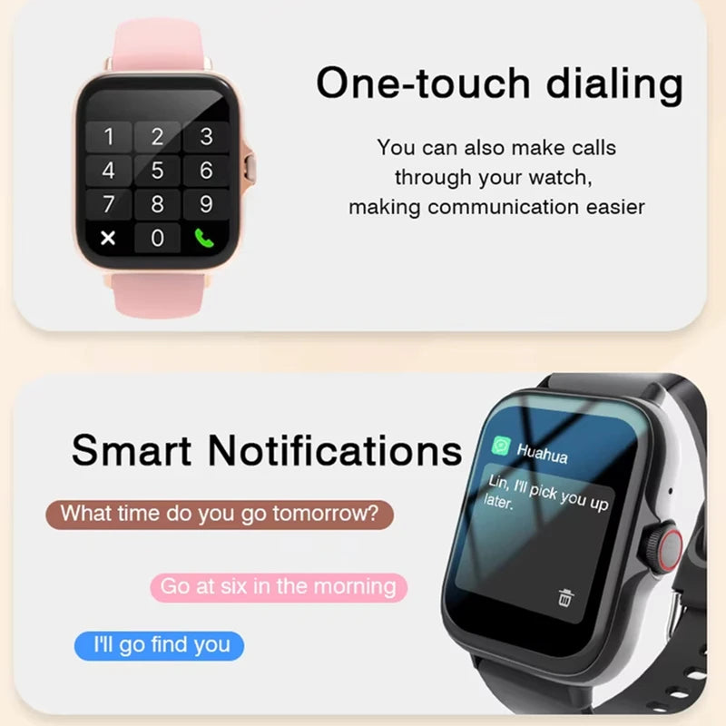 Smartwatch Sports Music Control Phone Call Pedometer Men Smart Watch For Women Health Calories Message Alerts For iPhone Android