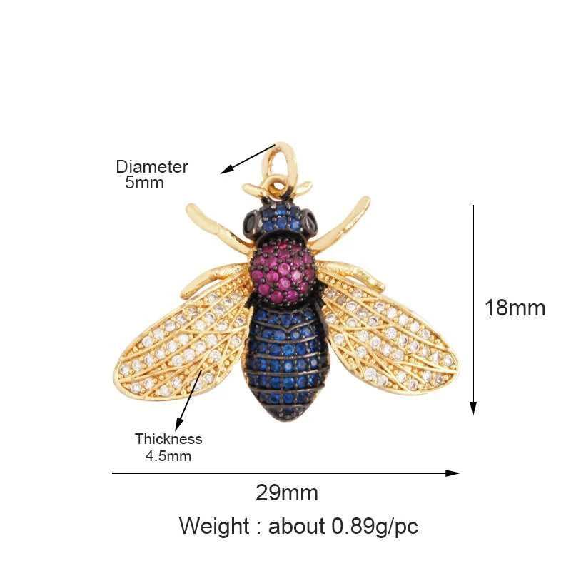 Colourful Fly Bee Ladybird Insect Charm Paved with Rainbow Cubic Zirconia,18K Gold Plated Jewelry Making Hand Craft Material M75 The jack market .AU The jack market .AU Jewellery & Chains $ 63 14:29#M750426-Gold;200007763:201336100
