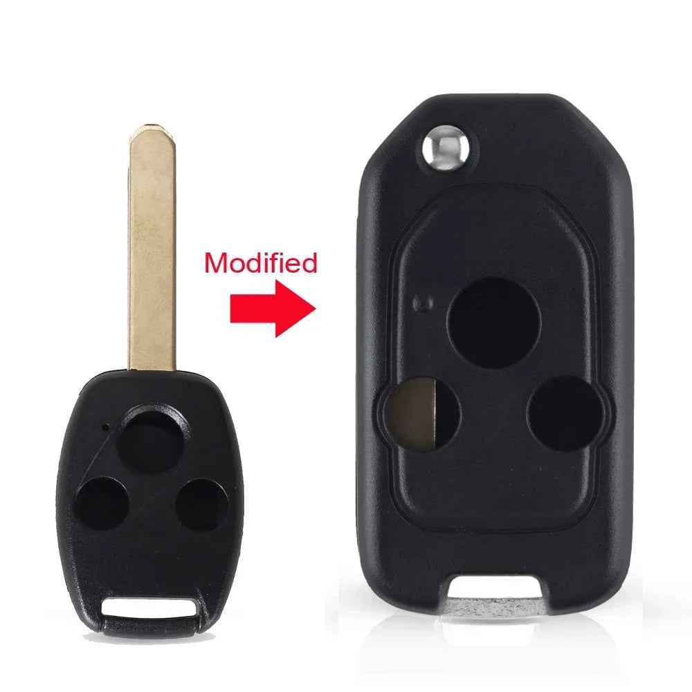 KEYYOU New Modified Car Key For Honda Accord Civic CRV Pilot 2007 2008 2009 2010 2011 2012 2013 Remote 2/3/4 Button Flip Folding