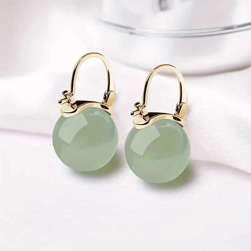 MHS.SUN Vintage Imitation Green Jade Bead Drop Earrings Gentle Elegant Ear Buckle Earring For Women Girl Party Jewelry Gift The jack market .AU The jack market .AU Jewellery & Chains $ 51 200001034:361180#002