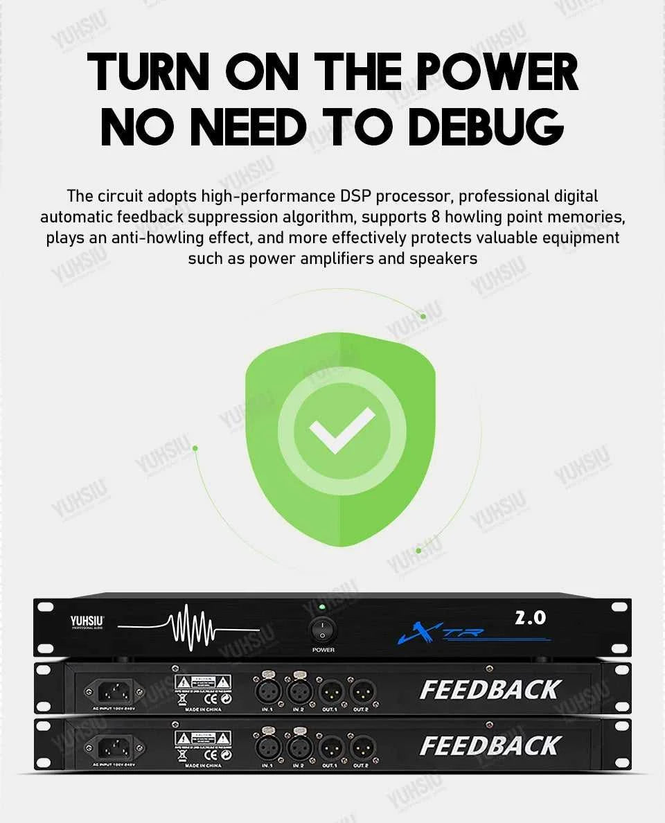 Professional Feedback Destroyer 2 in 2 Out Performance Stage Conference Automatic Anti-Howling KTV Microphone Frequency Shifter The jack market .AU The jack market .AU Accessories Electronics $ 239 14:29#2.0 220V