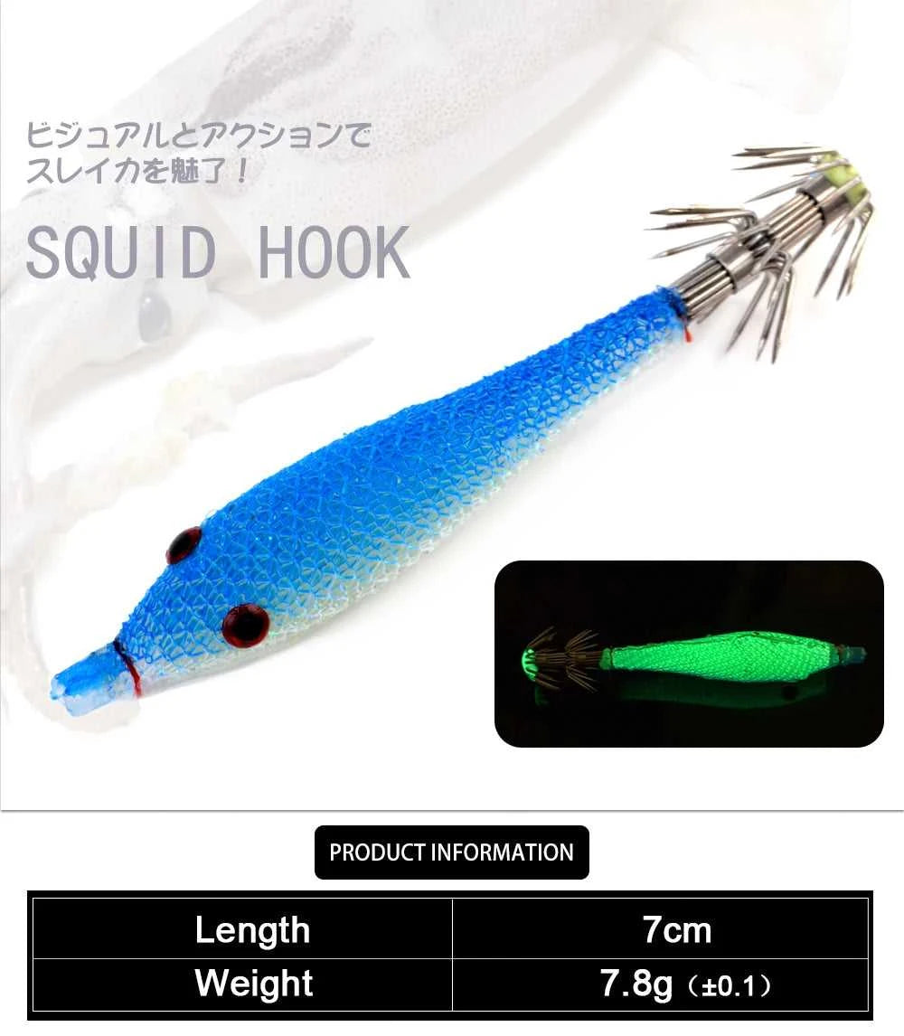 FISH KING Soft Fishing Lure Artificial Squid Hook Jigs Octopus Cuttlefish Shrimp Bait Fishing Tackle 5 Color The jack market .AU The jack market .AU Fishing Gear $ 24 14:200002984#004