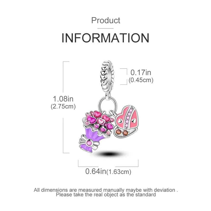 2025 Hot New Original Flower Pendant 925 Sterling Silver Rose charm Fit bracelet diy For Women Elegant bead Daily Wear Fine gift The jack market .AU The jack market .AU Jewellery & Chains $ 50 200000226:200013901#NBB0022-18