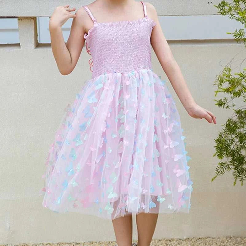 Girls Summer Elegant Dress With Large 3D Butterfly Wings Gauze Princess Dress Bow Kids Sleeveless Birthday Party Evening Dresses The jack market .AU The jack market .AU Mum & Kids: Essential Products for Every Family $ 46 14:496#dress Led lights;200000463:200004192#8T