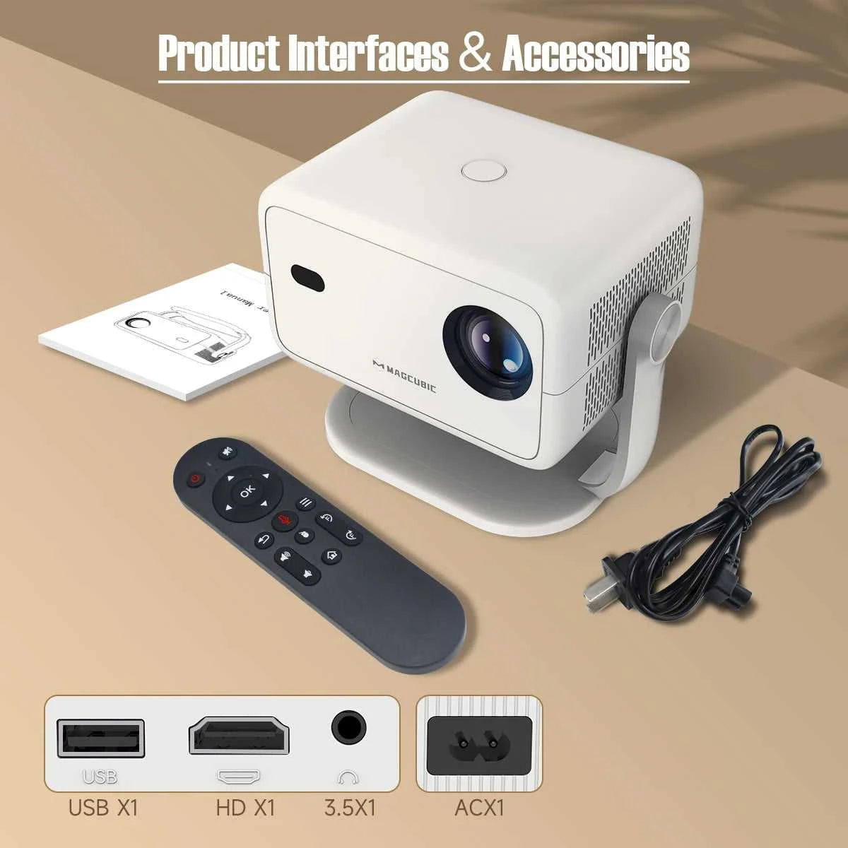 Magcubic Native 1080P 650ANSI 8K Android14 L018 Projector With Auto Keystone Correction Focus Wifi6 BT5.4 Portable Movie Outdoor The jack market .AU The jack market .AU Accessories Electronics $ 203 14:201441169#White;200007763:201336104;200009209:201447604