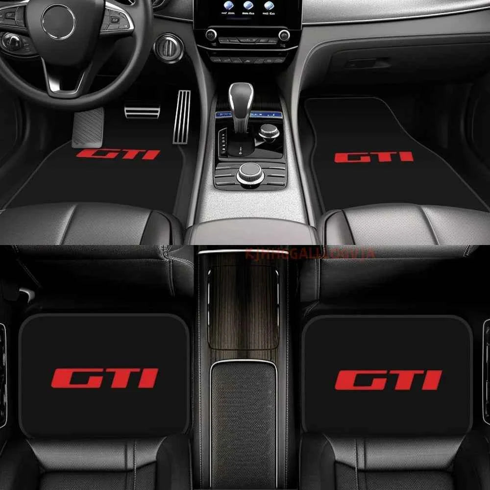 4PCS Crystal Velvet Car Floor Mats Set of Four Anti Fouling Car Mats Carpet Anti Slip Car Floor Mats