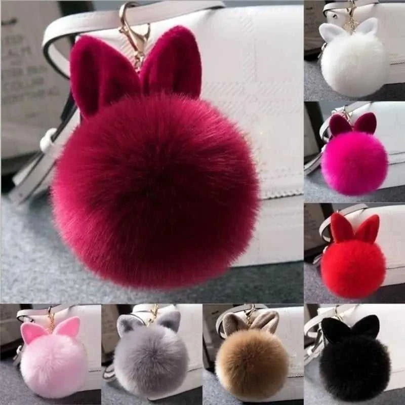Furry Rabbit Ear Furry Ball Keychain Cute Rabbit Ear Plush Pendant Faux Fur Furry Rabbit Ear Bag Accessory Car Hanging Accessory The jack market .AU The jack market .AU Jewellery & Chains $ 47 14:1202#Brown