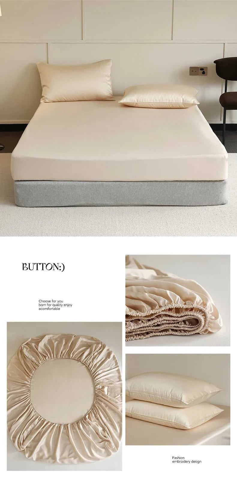 Natural Mulberry Silk Fitted Sheet Pure Silk Mattress Cover for Single Double King Queen Size Bedding High End Luxury Bed Cover The jack market .AU The jack market .AU Home $ 72 14:200002984#Latte Brown;5:200013267#90x200x30cm
