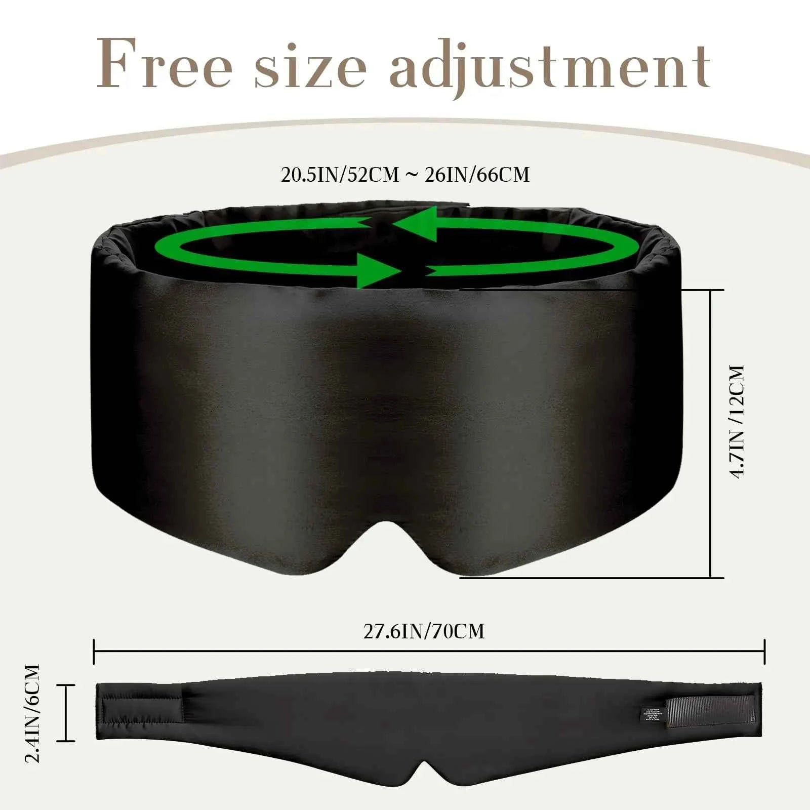 100% Mulberry Silk Sleep Mask Eye Mask with Adjustable Headband Eyepatch Blocking Light Eyemask for Travel & Nap Sleep Mask
