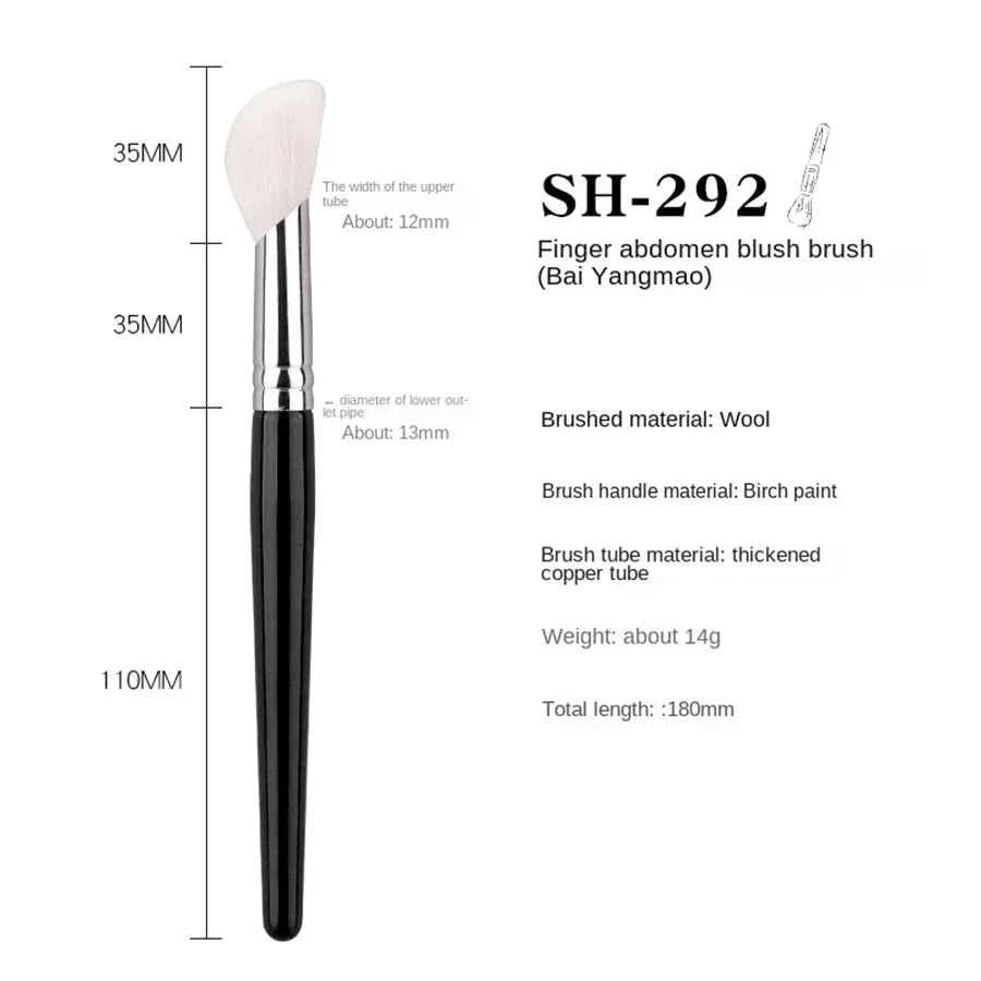 Goat Hair Blusher Brush Mimics Fingertip Aplication Stippling Powder Blusher Makeup Brushes Goat Hair Blush Make Up Tools