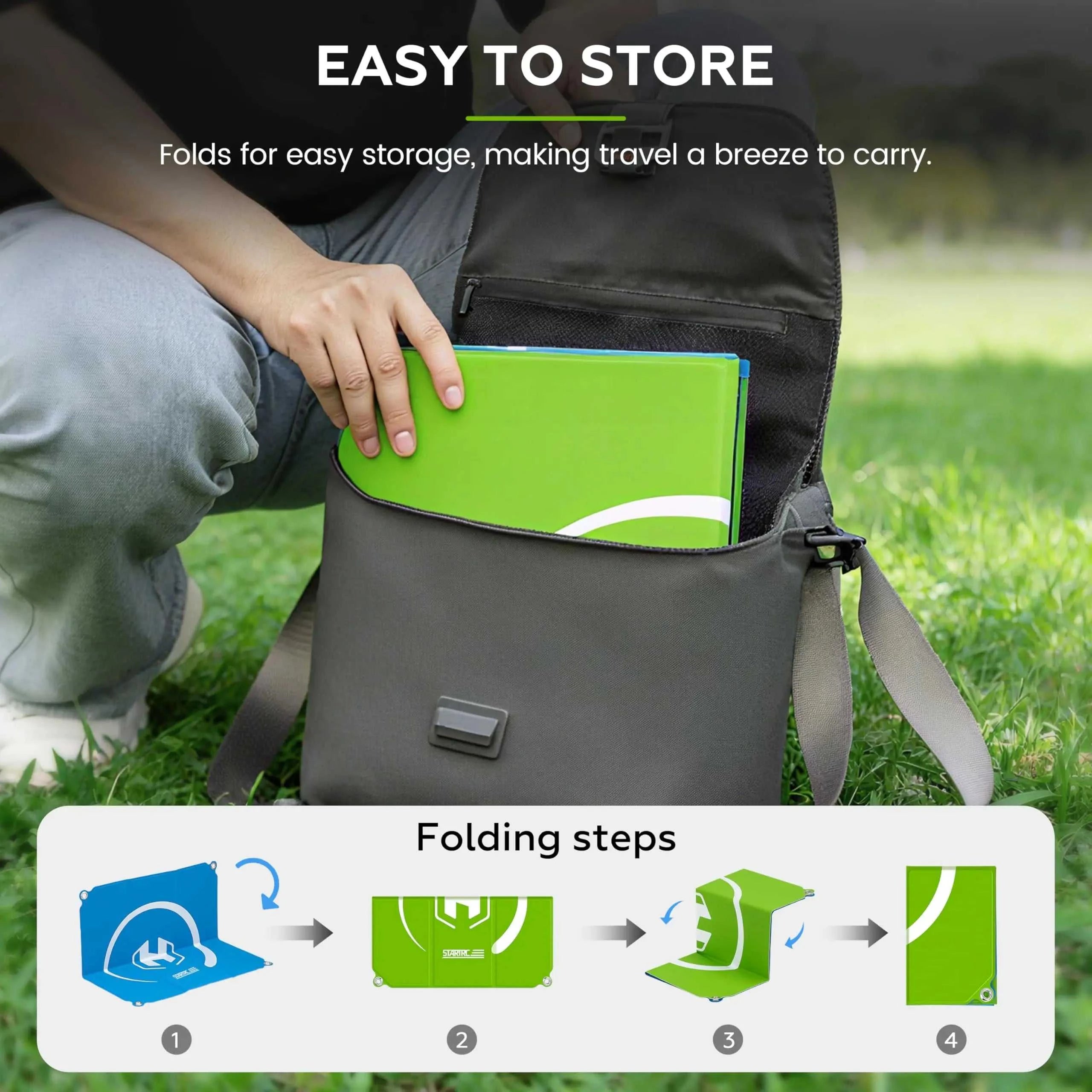 Drone Landing Pad,Fast-Foldable Double Sided Waterproof Drone Launch Pad Weighted for DJI NEO 2/Mini 5 Pro/Mini 3/Mini 4K/Avata The jack market .AU The jack market .AU Drones $ 74 14:175#Sky blue-green