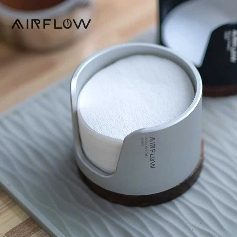 AIRFLOW Coffe Coffee Filter Paper Storage Box 51/53/58mm Round Filter Paper Holder Mocha Pot Filter Paper Dust-proof Storage Box The jack market .AU The jack market .AU $ 49 14:193#Silver