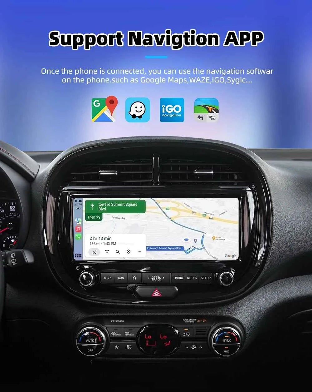 Carplay Android Wireless 2-In-1 Adapter Car Gadget Smart Magic Box Plug and Play 5Ghz Wifi Plug and Play Seconds Link