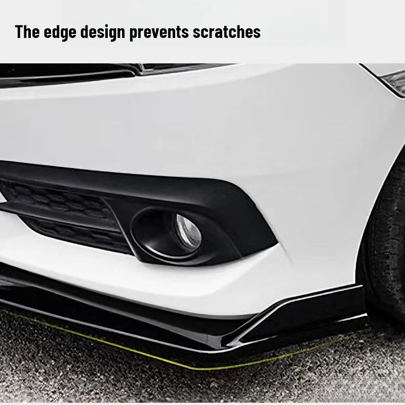 For Universal Cars 3-Piece Adjustable Universal Car Front Bumper Lip Spoiler Diffuser Splitter Body Kits Side Corner Guard