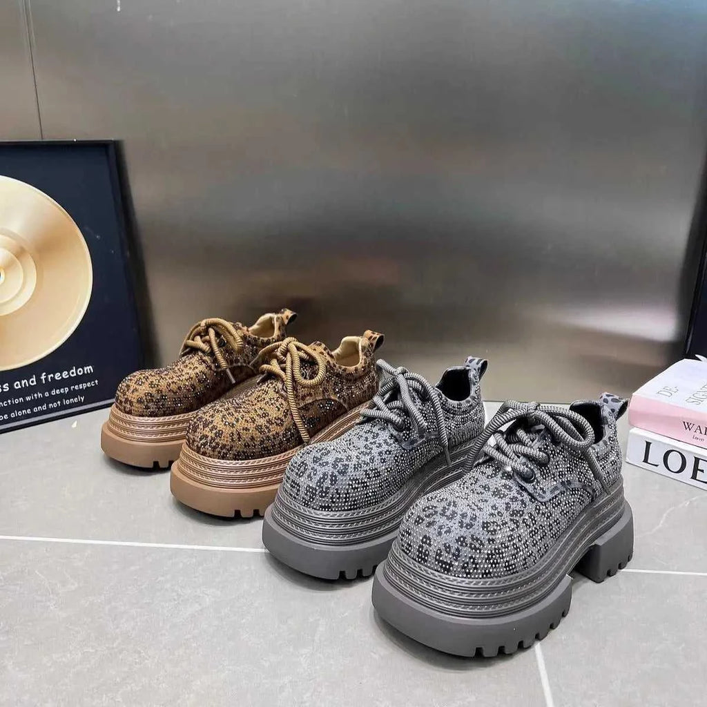 Luxurious Rhinestone Women's Shoes Leopard Lace-up Fashion Motorcycle Boots Thick Soled Lightweight High Street Mujeres Sneaker The jack market .AU The jack market .AU Step Up Your Style: Trendy Shoes for Every Occasion! $ 87 14:1254#Angola Red;200000124:200000334