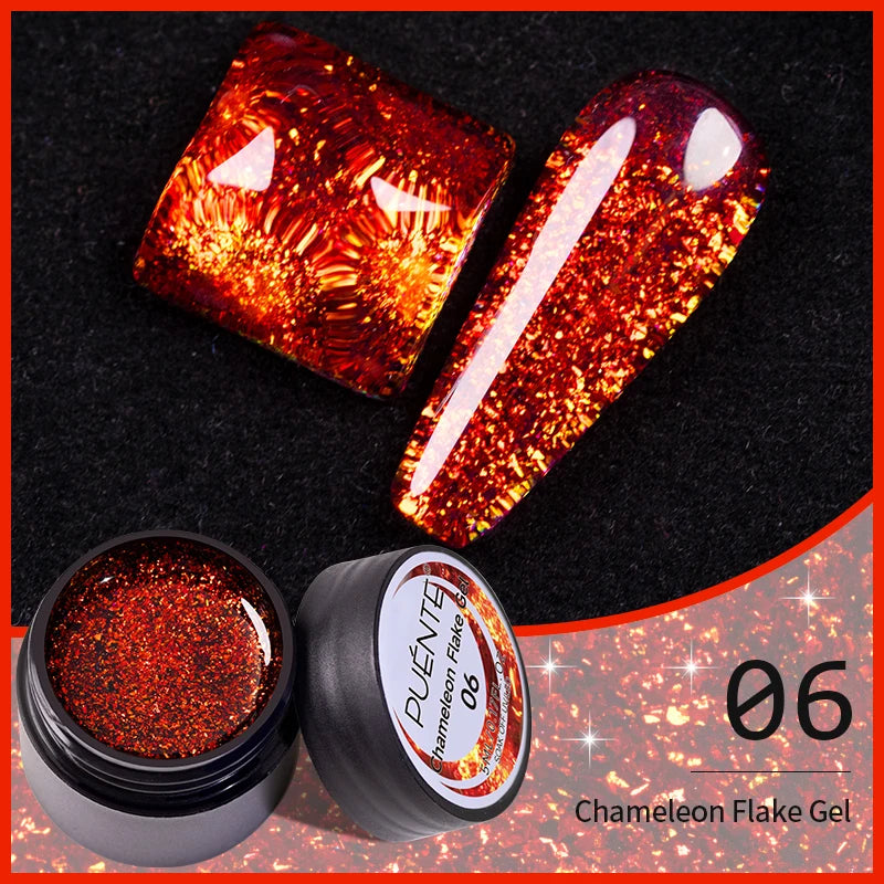 PUENTE Cat Eye Magnetic Gel Nail Polish - Vibrant Starry Galaxy Effect, Soak Off UV, 7.5ML