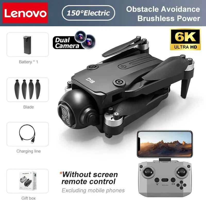 Lenovo D18 Drone 8K Aerial HD Dual Camera Intelligent Obstacle Avoidance Brushless Power GPS Return Screen Remote Control Drone The jack market .AU The jack market .AU Drones $ 105 14:1052#D18-8K HD-Grey