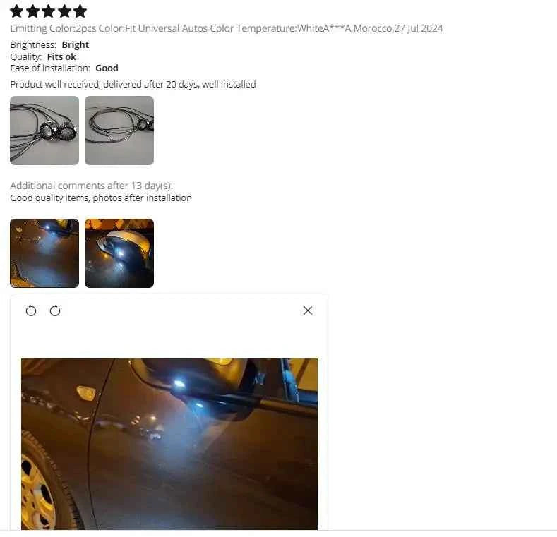 Mini size DIY Aluminum Alloy Parking Radar design led Eagle eye light for Car Side Mirror Puddle lamp Under Rearview glass light