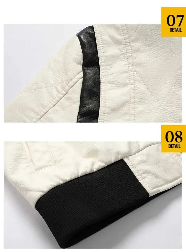 Spring Men's Leather Jacket High Quality Stand Collar Fashion Youth Embroidery Hooded PU Leather Coats EUR Size 3XL Men Clothing The jack market .AU The jack market .AU Men Fashion $ 78 14:771#White hooded;5:4183#EUR 3XL--CHN 4XL