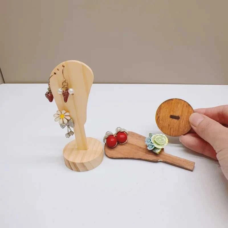 2Pcs Jewelry Display Rack Ears Shape Stand Show Charms Universal Professional Showcase Boutique Set Earrings Shelf The jack market .AU The jack market .AU Jewellery & Chains $ 47 14:29#2pcs log wood