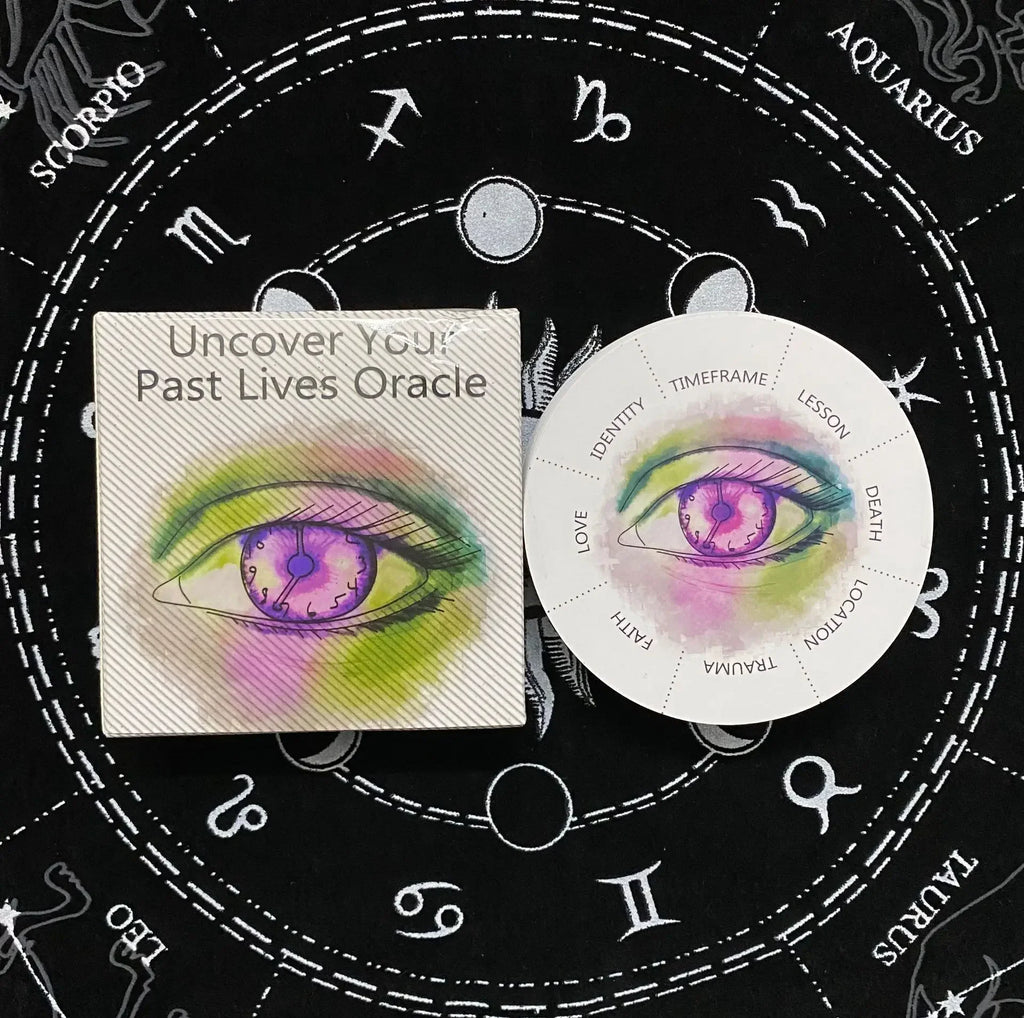 Uncover Your Past Life Oracle Deck Round Shape A 87 Tarot Cards with PDF Guide Book Divination Oracle Cards Tarot Game