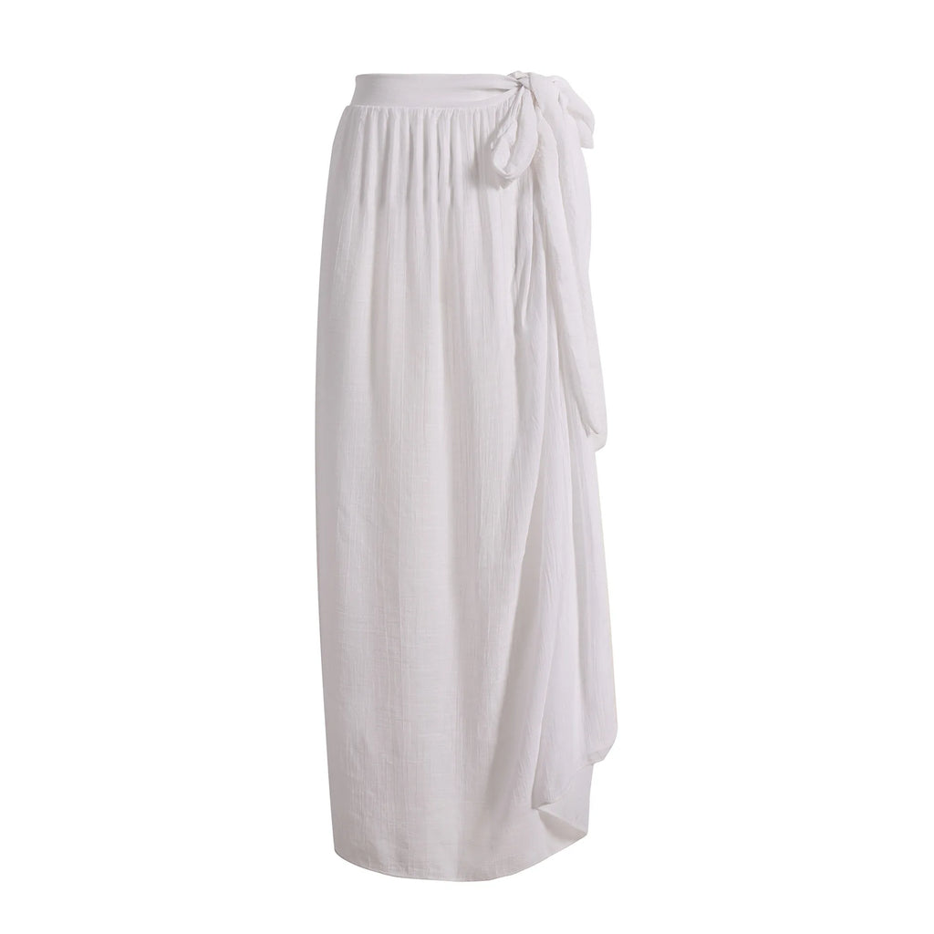 2023 New Cover-ups Summer Women Beach Wear Cotton Tunic Dress Bikini Bath Sarong Wrap Skirt Swimsuit Cover Up