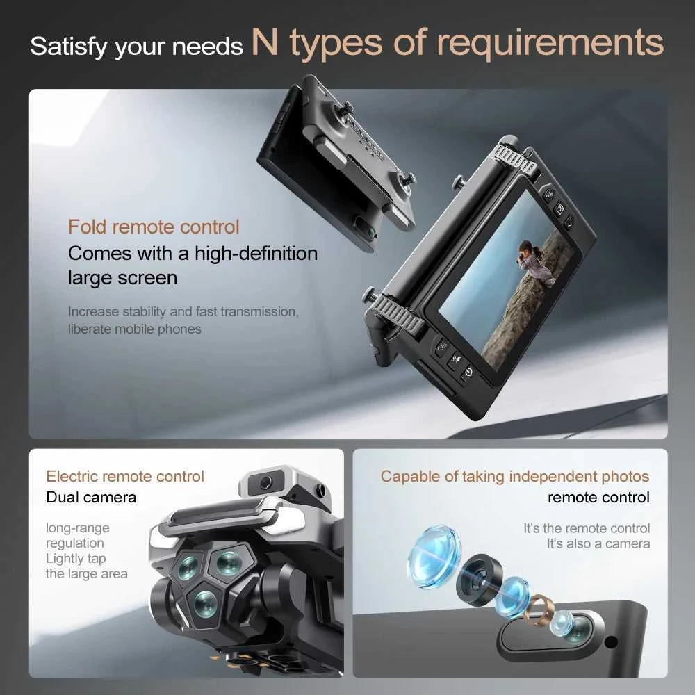 New Drone with Folding Screen Professional 8K HD Camera Aerial Photography Brushless Quadcopter Remote Control Drones Toy Gifts The jack market .AU The jack market .AU Drones $ 146 14:1052#M66-BRUSHLESS-6K