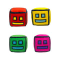 12cm Geometry Dash Game Plush Toy Cute Cartoon Anime Game Doll Soft Stuffed Peluche Plushie Toys Home Decor Child Birthday Gift