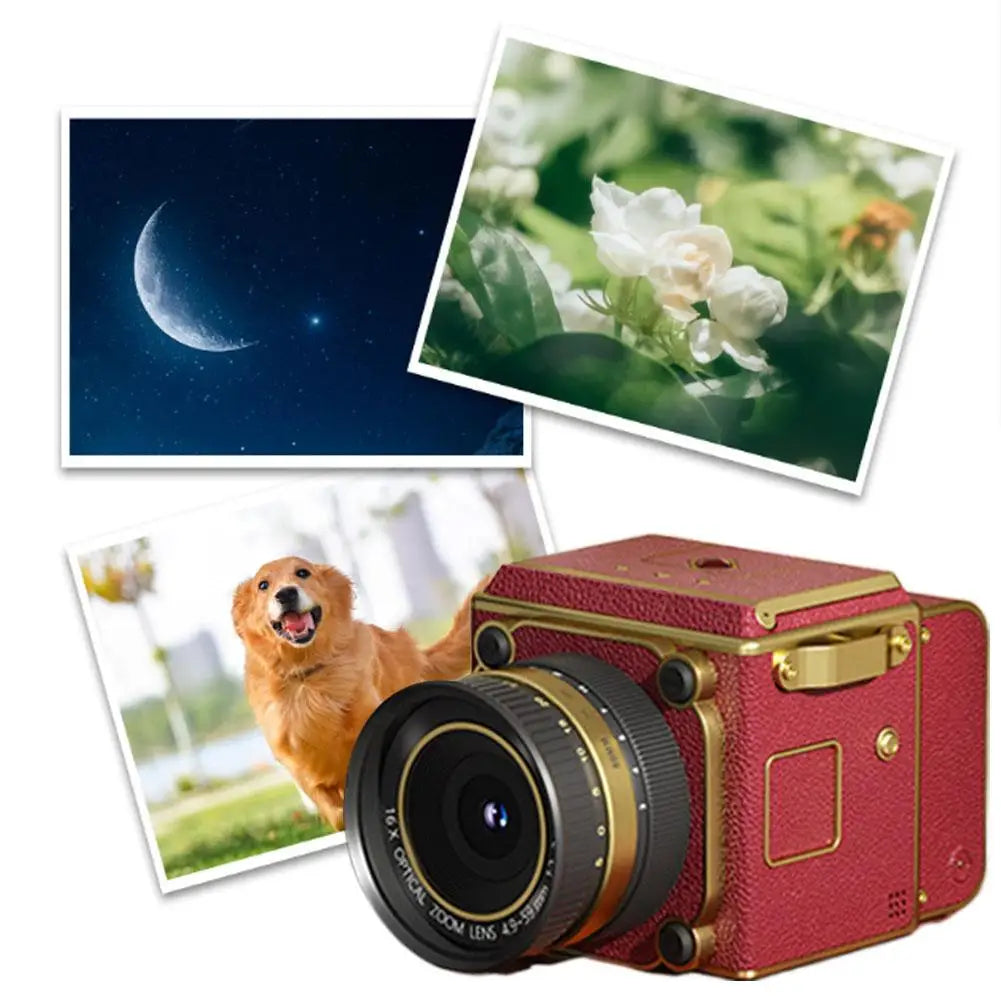 Portable Mini Camera Travel Photography Retro CCD Digital Camera Student Graduation Photo Zoom High-definition Digital Camera