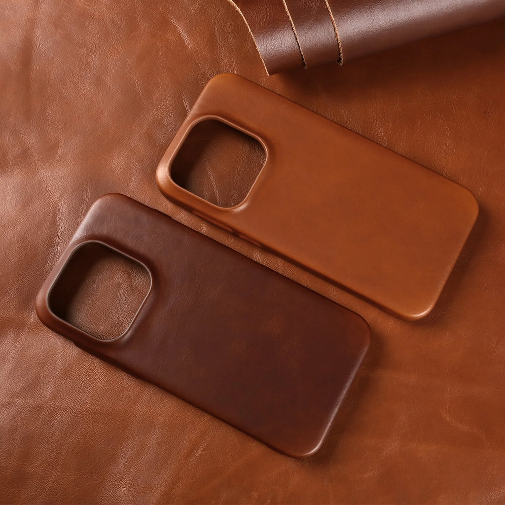 Luxury Magnetic Genuine Leather Case For Oneplus 15 11 12R 13R 10Pro Ace5 Pro Full Wrapped for Magsafe Back Cover Phone Cases