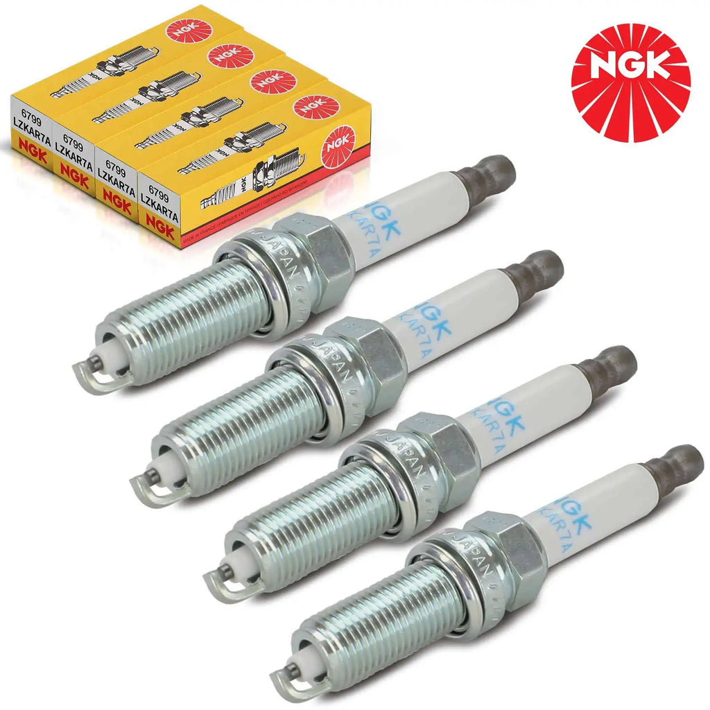 4x NGK LZKAR7A SPARK PLUGS FOR CITROEN C2 C3 C4 PEUGEOT 207 307 RENAULT CLIO 2 3