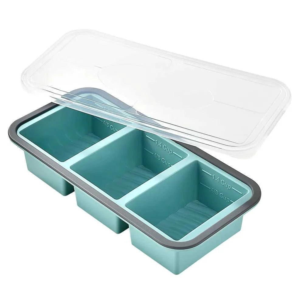 Silicone Freezer Tray ,Freezing Trays with Lid for Meal Prep Silicon Soup Portion Freeze Tray Make Stock Souped Ice Cube The jack market .AU The jack market .AU $ 39 14:350853#2grid-blue