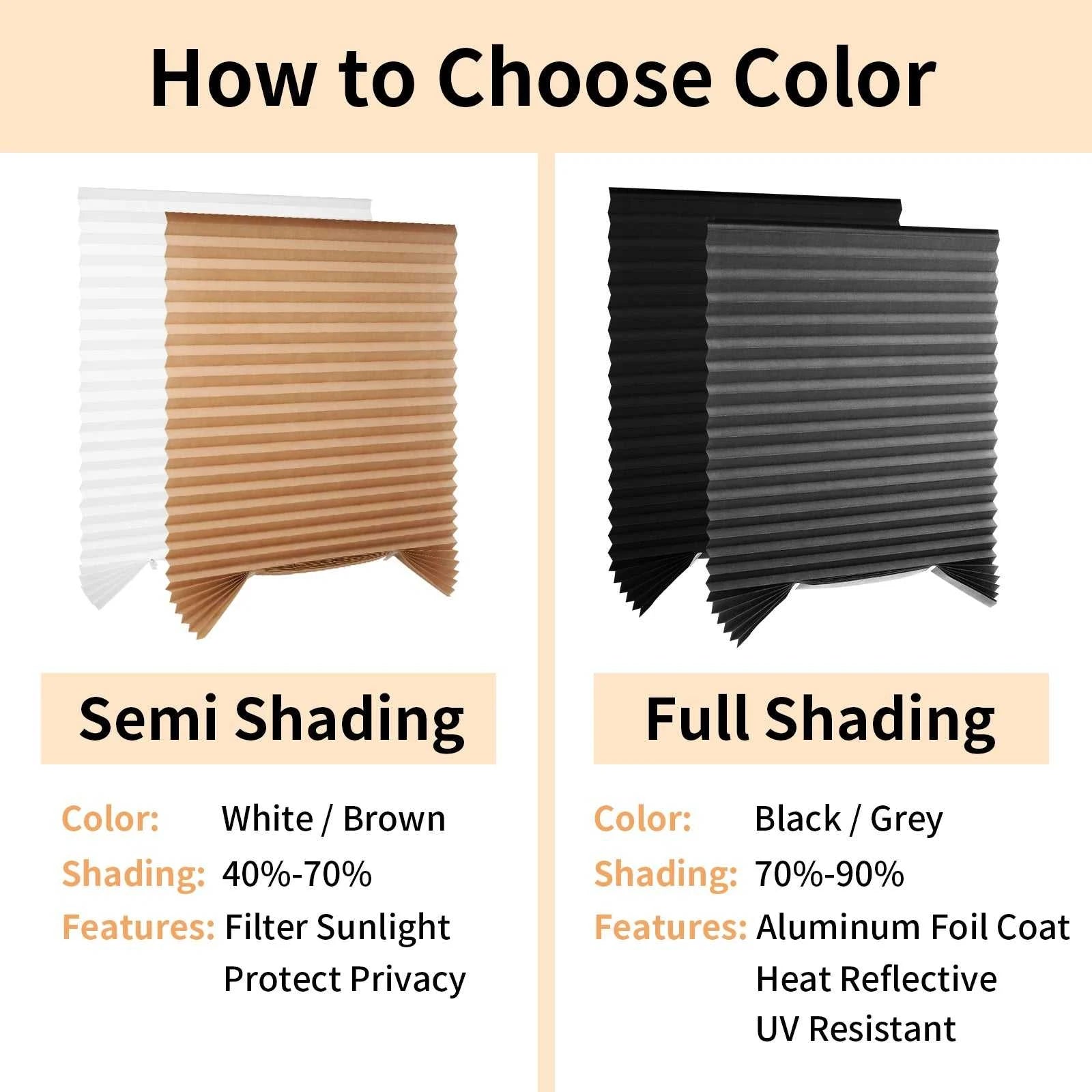 Blind for Window Self Adhesive Pleated Blinds Cordless No Drill Fabric Shutter Room Darkening Shades Blackout Shutters The jack market .AU The jack market .AU Home $ 53 14:496#Black Full blackout